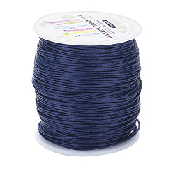 Prussian Blue Waxed Cotton Cords, Prussian Blue, 1mm, about 100yards/roll(91.44m/roll), 300 feet/roll