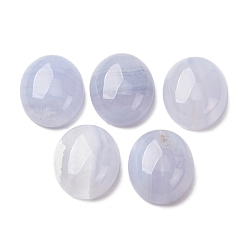 Синий Кружевый Агат Натуральный голубой агат шнурка кабошоны, овальные, 12x10x4.5 мм