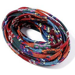 Royal Blue Ethnic Style Cotton Thread, DIY Jewelry Accessories, Royal Blue, 5mm, about 5.03 Yards(4.6m)/Set