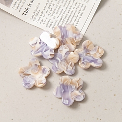 Лиловый Акриловый кабошоны, цветок, сирень, 25x25 мм