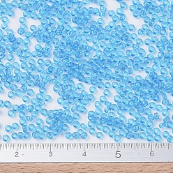 (RR148D) Transparent Dark Aqua MIYUKI Round Rocailles Beads, Japanese Seed Beads, (RR148D) Transparent Dark Aqua, 11/0, 2x1.3mm, Hole: 0.8mm, about 5500pcs/50g