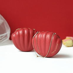 Orange Red Iron Candy Box, Shell Candy Box, Orange Red, 11.5x9x6cm