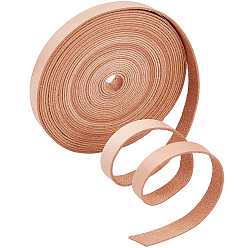 Персиковый Слойка 5м плоский шнур из коровьей кожи, ювелирные изделия DIY делает материал, розовые, 8x1 мм, около 5.47 ярдов (5 м) / пачка