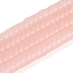 Темный Лосось Стеклянные бусины, имитация нефрита , плоско-круглые, темный лосось, 6~6.5x3~3.5 мм, отверстие : 0.8~1 мм, около 112~120 шт / нитка, 14.57~15.16'' (37~38.5 см)