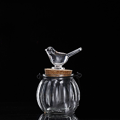 Птица Стеклянные бутылки желаний орнамент, шарик контейнеры, украшения для дома, прозрачные, птица, 9x13 см