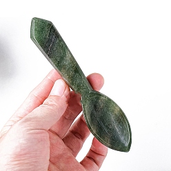 Клубничный Кварц Натуральные зеленые клубничные кварцевые резные фигурки целебных ложек, Украшения из камня с энергией Рейки, 130~140x35 мм