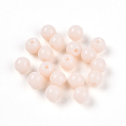 Античный Белый Непрозрачные однотонные стеклянные бусины, круглые, старинный белый, 4.5 мм, отверстие : 0.9~1 мм, Около 9090 шт / 1000 г