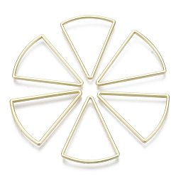 Light Gold Alloy Linking Rings, Fan, Light Gold, 28x22x2mm, Inner Diameter: 18x24mm