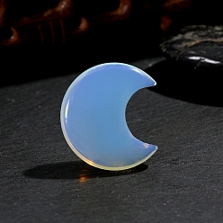 Опал Массажер из ладоней с опаловым камнем, Камень беспокойства для терапии беспокойства, луна, 30x25x8 мм