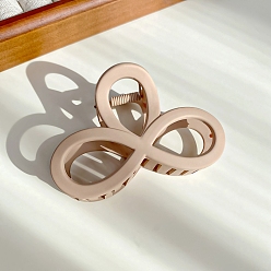 Античный Белый Однотонные пластиковые заколки для волос с полым бантом и большими когтями, для женщин и девушек, густые волосы, старинный белый, 55~60x84.5~88 мм