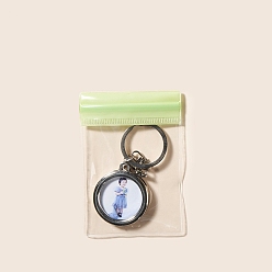 Бледно-Зеленый Прозрачные ПВХ-пакеты для ювелирных изделий с застежкой-молнией, водонепроницаемые самозапечатывающиеся пакеты, прямоугольные, бледно-зеленый, 10x7 см