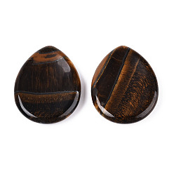 Тигровый глаз Натуральные камни для снятия беспокойства с тигровым глазом, слеза, 45x35x7.5~8 мм