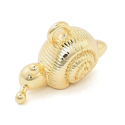 Золотой Латунные подвески, улитка прелести, золотые, 10x16x7 мм, отверстие : 1.6 мм