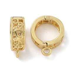 Настоящее золото 18K Стойки покрытие латунь подвесные поручительств, долговечный, без свинца и без кадмия, реальный 18 k позолоченный, 17x14x5.5 мм, отверстие : 2 мм