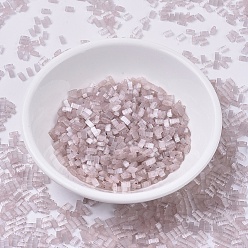 (HTL2553) Silk Pale Light Lilac MIYUKI Half TILA Beads, Japanese Seed Beads, 2 Hole, (HTL2553) Silk Pale Light Lilac, 5x2.3x1.9mm, Hole: 0.8mm, about 12500pcs/500g