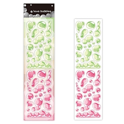 Темно-Розовый Наклейки с лазером в виде сердца, самослипание, для бутылок с водой ноутбук телефон украшение для скейтборда, темно-розовыми, 180x52 мм