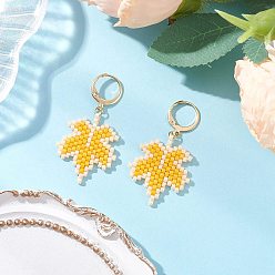 Желтый 304 серьги-гвоздики с застежкой-молнией в форме листа из нержавеющей стали, золотые, желтые, 44x24 мм