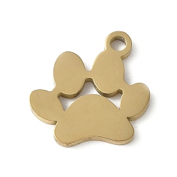 Paw Print 304 подвески из нержавеющей стали, непрерывный амулет кошачий коготь, отпечаток лапы, 12.5x12.5x1.5 мм, отверстие : 1.6 мм