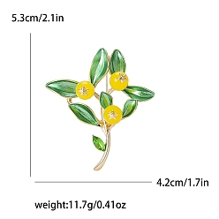 Лайм Эмалевый штифт, брошь из сплава для рюкзака, фрукты, золотые, желто-зеленые, 53x42 мм