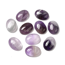 Лиловый Овальные природный аметист кабошоны, сирень, 16x12x5.5 мм