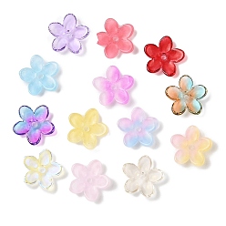 (52) Непрозрачная лаванда Прозрачная аэрозольная краска стеклянные шарики, цветок, разноцветные, 15.5x16x3.5 мм, отверстие : 1.8 мм