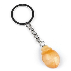 Топаз Нефрит Брелок жук, натуральный топаз нефрит подвесное украшение для рюкзака, 8 см