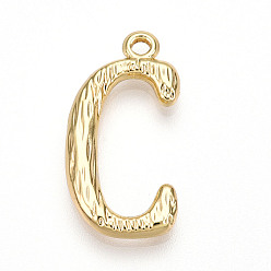 Letter C 304 подвески из нержавеющей стали, письмо амулеты, буква С, 23x12x3 мм, отверстие : 1.6 мм
