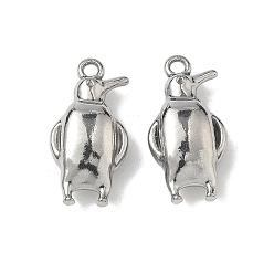 Пингвин Подвески из нержавеющей стали 304, цвет нержавеющей стали, пингвин, 17.5x9x5 мм, отверстие : 1.5 мм