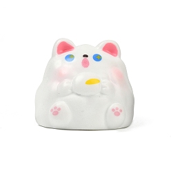 Белый Украшение для дисплея кошки из смолы, для украшения рабочего стола домашнего офиса, белые, 22.5x22.5x19.5 мм