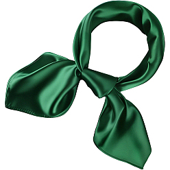 Зеленый Съемный атласный женский шарф, зелёные, 502x503x0.4 мм