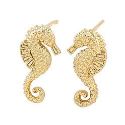 Настоящее золото 18K Серьги-гвоздики из латуни в виде морского домика, без кадмия и без свинца, стойки покрытие, долговечный, реальный 18 k позолоченный, 20x11 мм