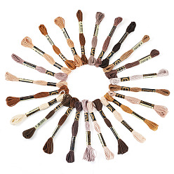 (52) Непрозрачная лаванда Нить для вышивания из полиэстера, нитки для вышивки крестом, разноцветные, 1 мм, около 8.75 ярдов (8 м) / пачка, 24 цветов, 1 комплект / цвет, 24 связки