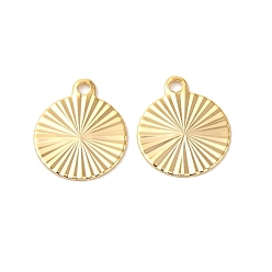 Плоский Круглый Латунные подвески, реальный 18 k позолоченный, плоско-круглые, 12x10x0.5 мм, отверстие : 1.2 мм