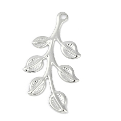 Платина Железные подвески, лист, платина, 36.5x19.5x1 мм, отверстие : 2 мм