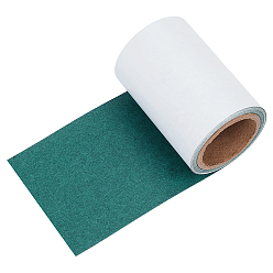 Dark Cyan 1 Roll Self-Adhesive Battery Insulation Gasket Barley Paper, with 1 Pc Kraft Cardboard Mailing Tubes, Dark Cyan, 80x0.2mm, about 1200cm/roll