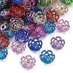 (52) Непрозрачная лаванда АБС-бутылки с УФ-покрытием, цветок, разноцветные, 22.5x21.5x11.5 мм, отверстие : 1.2 мм