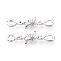 Платина Соединительные элементы из цинкового сплава в виде колючей проволоки, платина, 34x10.5x4.5 мм, отверстие : 4x2.5 мм