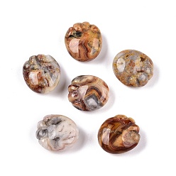 Сумасшедший Агат Натуральные фигурки сумасшедшего агата со следами, для украшения рабочего стола домашнего офиса, 25~25.5x22.5~23x12~13.5 мм