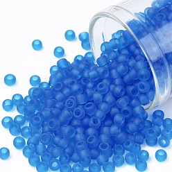 (3CF) Matte Dark Aqua Круглые бусины toho, японский бисер, (3 cf) матовый темный бирюзовый, 8/0, 3 мм, отверстие : 1 мм, Около 10000 шт / фунт