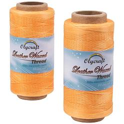 Сэнди Коричневый Вощеный шнур полиэстера, песчаный коричневый, 0.8 мм, около 260 м / рулон