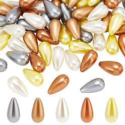 (52) Непрозрачная лаванда 100 шт 5 стиль абс пластик имитация жемчуга бусины, слеза, разноцветные, 22.5x12 мм, отверстие : 1.8 мм