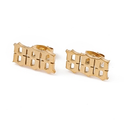 Number Серьги с цифрами, 304 серьги-гвоздики из нержавеющей стали для женщин, кол. 8, 7.5x14 мм, штифты : 0.7 мм