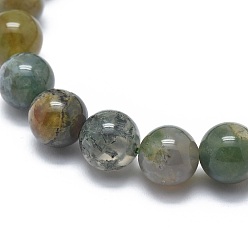 Indian Agate Natural Indian Agate Bead Stretch Bracelets, Round, 2 inch~2-3/8 inch(5~6cm), Bead: 5.8~6.8mm