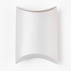 Silver Kraft Paper Wedding Favor Gift Boxes, Pillow, Silver, 7.7x13x3.5cm