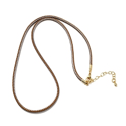 Верблюжий 2.5мм нейлоновый плетеный шнур для изготовления ожерелий, с латунными выводами и 304 застежками из лобстера из нержавеющей стали, долговечный, стойки покрытие, золотые, верблюжие, 17.72 дюйм (45 см)