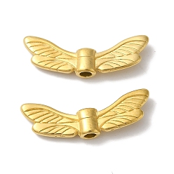 Золотой 304 из нержавеющей стали бусы, крыло, золотые, 6x19x3 мм, отверстие : 1.6 мм