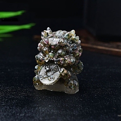 Турмалин Смоляные фигурки пиксиу витрина украшения, с естественным турмалином, фен-шуй энергетический камень подарок для домашнего офиса украшение рабочего стола, 40x40x50 мм