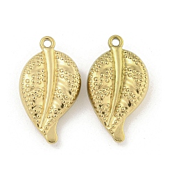 Настоящее золото 18K Ионное покрытие (ip) 304 подвески из нержавеющей стали, очарование листа, реальный 18 k позолоченный, 24x13x5 мм, отверстие : 1.5 мм