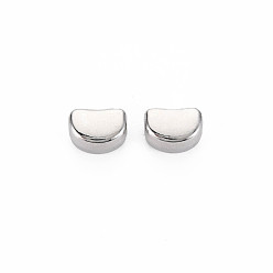 Platinum Rack Plating Alloy Beads, Cadmium Free & Nickel Free & Lead Free, Bean, Platinum, 10x7x5.5mm, Hole: 1.6mm