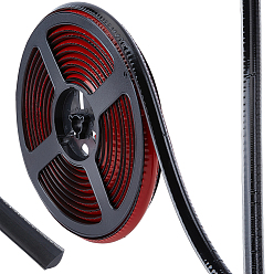Black PVC Plastic Edge Banding, Edge Trim for DIY Table, Cabinet, Furniture, Decorative Trim, Black, 15x6mm, 5m/roll